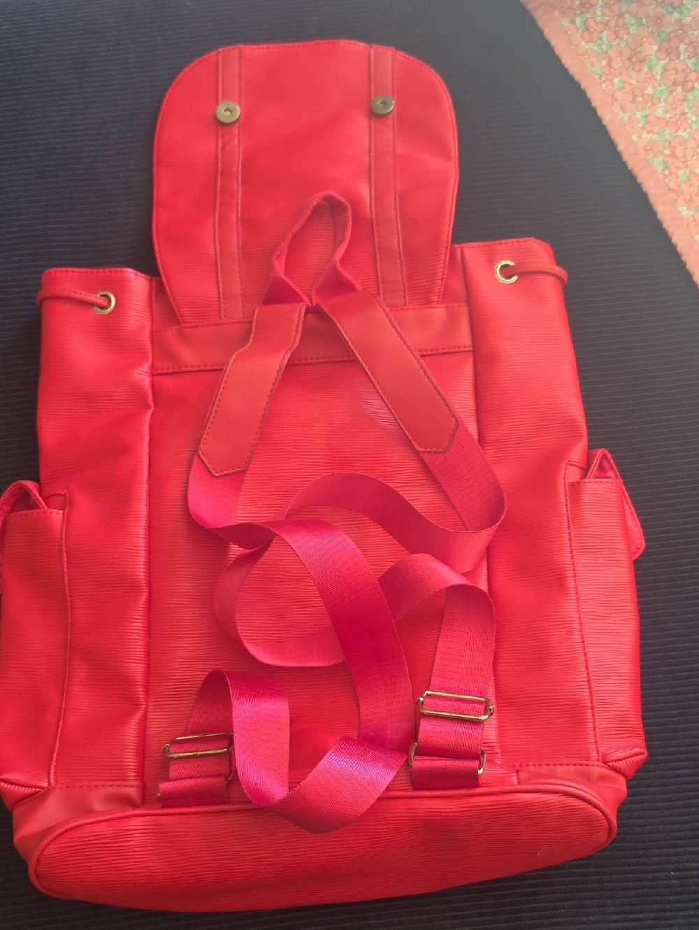 Red Drawstring Backpack - Picture 3 of 5
